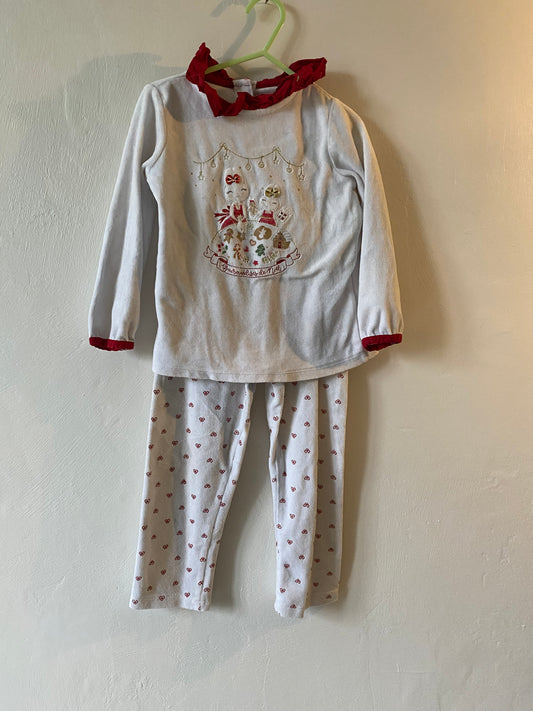 Pyjama enfant blanc motif rouge épais – 4 ans – Sergent Major