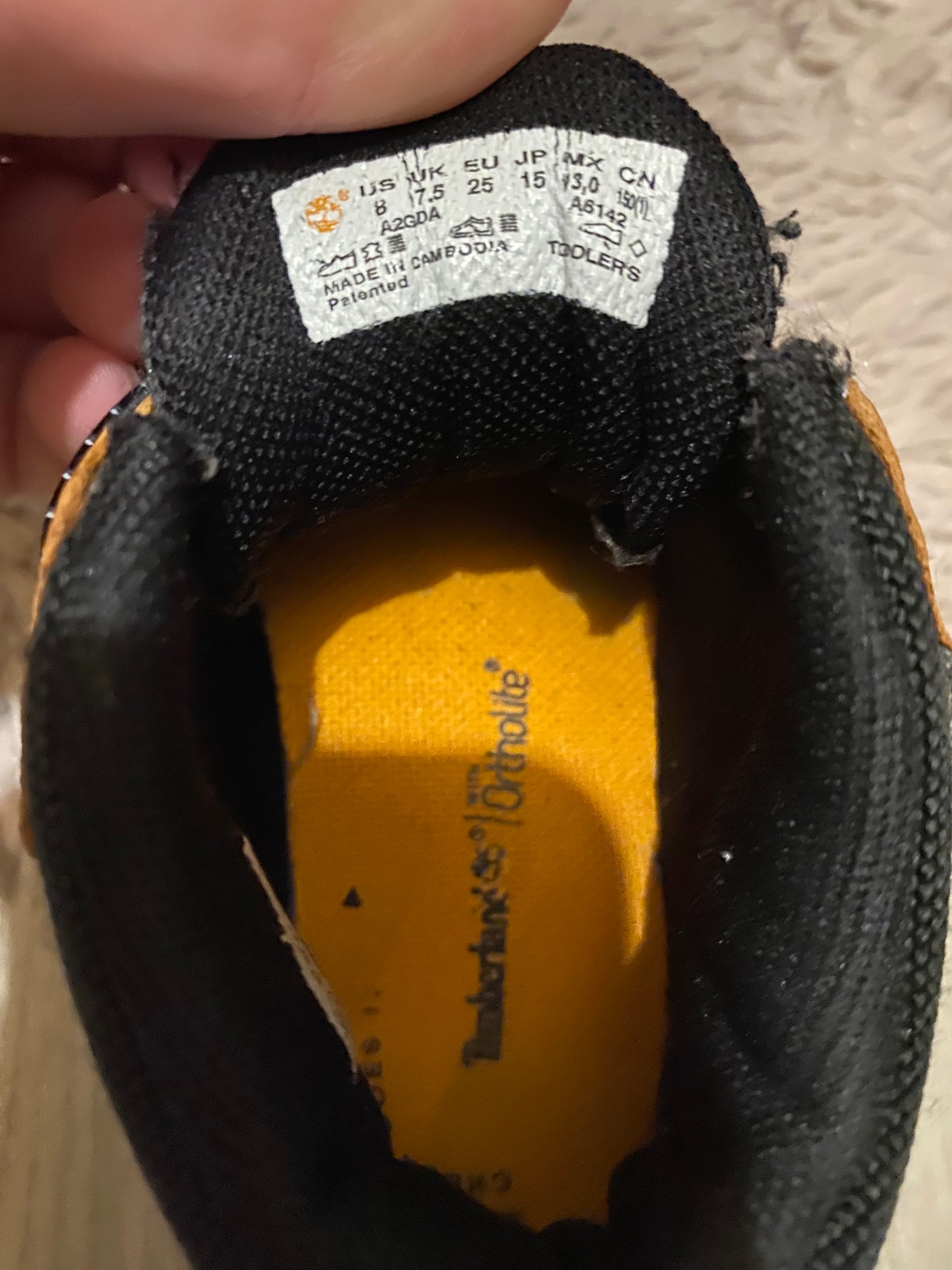 Baskets Timberland à lacets élastiques – Taille 25