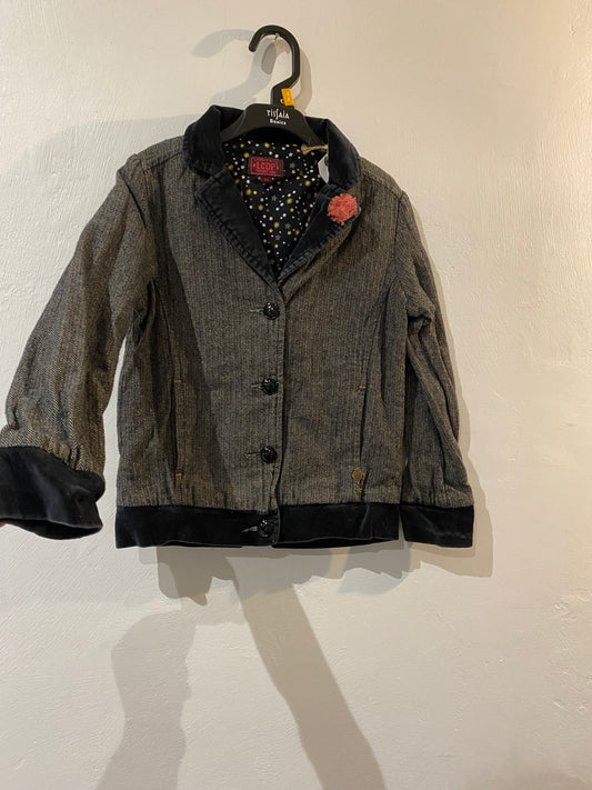 blazer bi-matière effet velours – 5 ans – lcdp