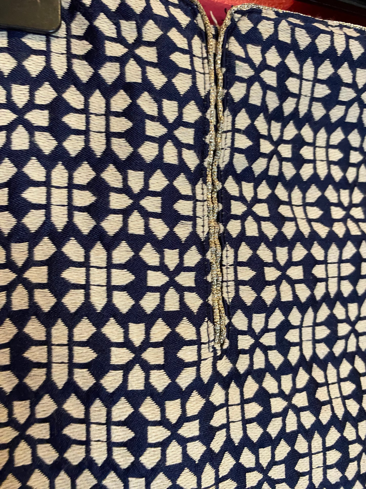 Mini-jupe chic Grain de Malice - Motif géométrique rétro, comme neuve