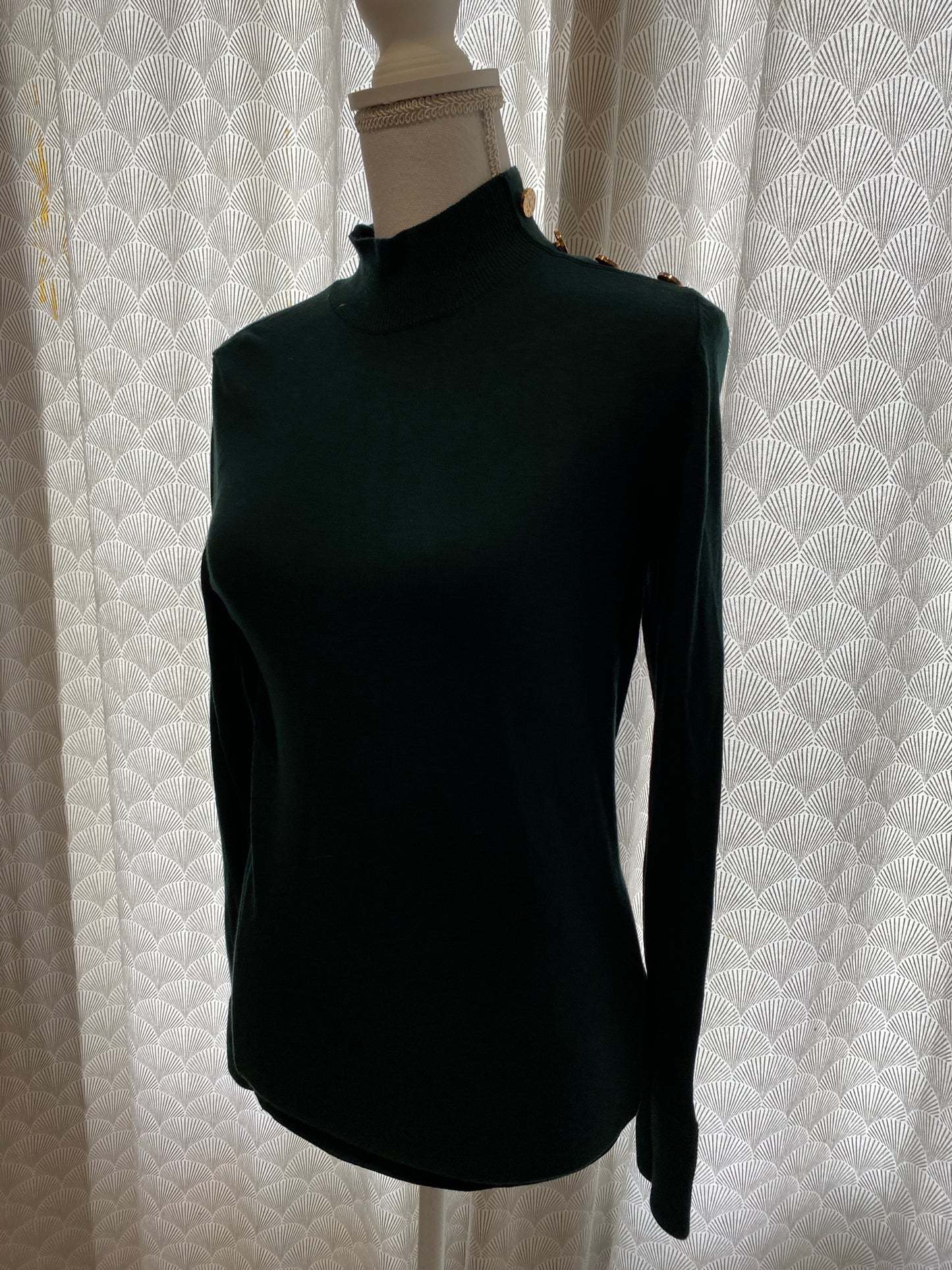 Col roulé vert sapin PROMOD – Taille M 🌲✨