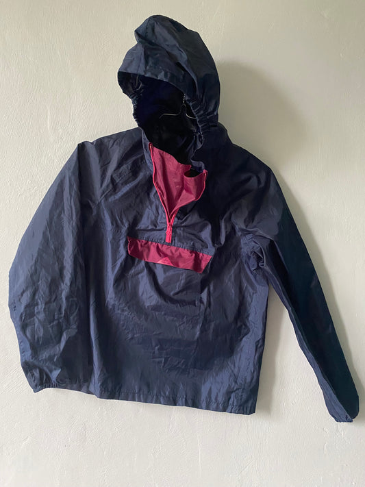 Coupe-vent / K-Way bleu marine et fuchsia – Taille 8 ans