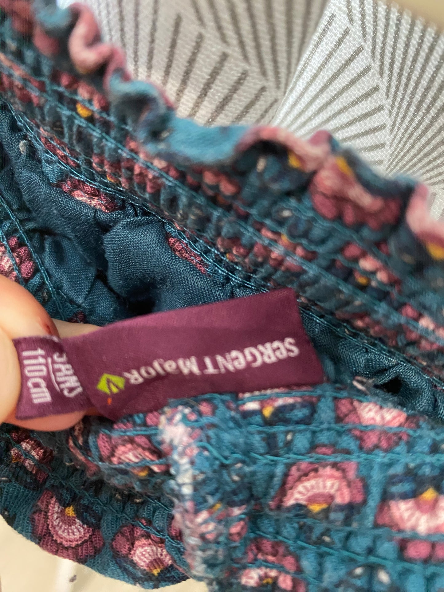 Jupe bleu canard à fleurs – 5 ans – Sergent Major