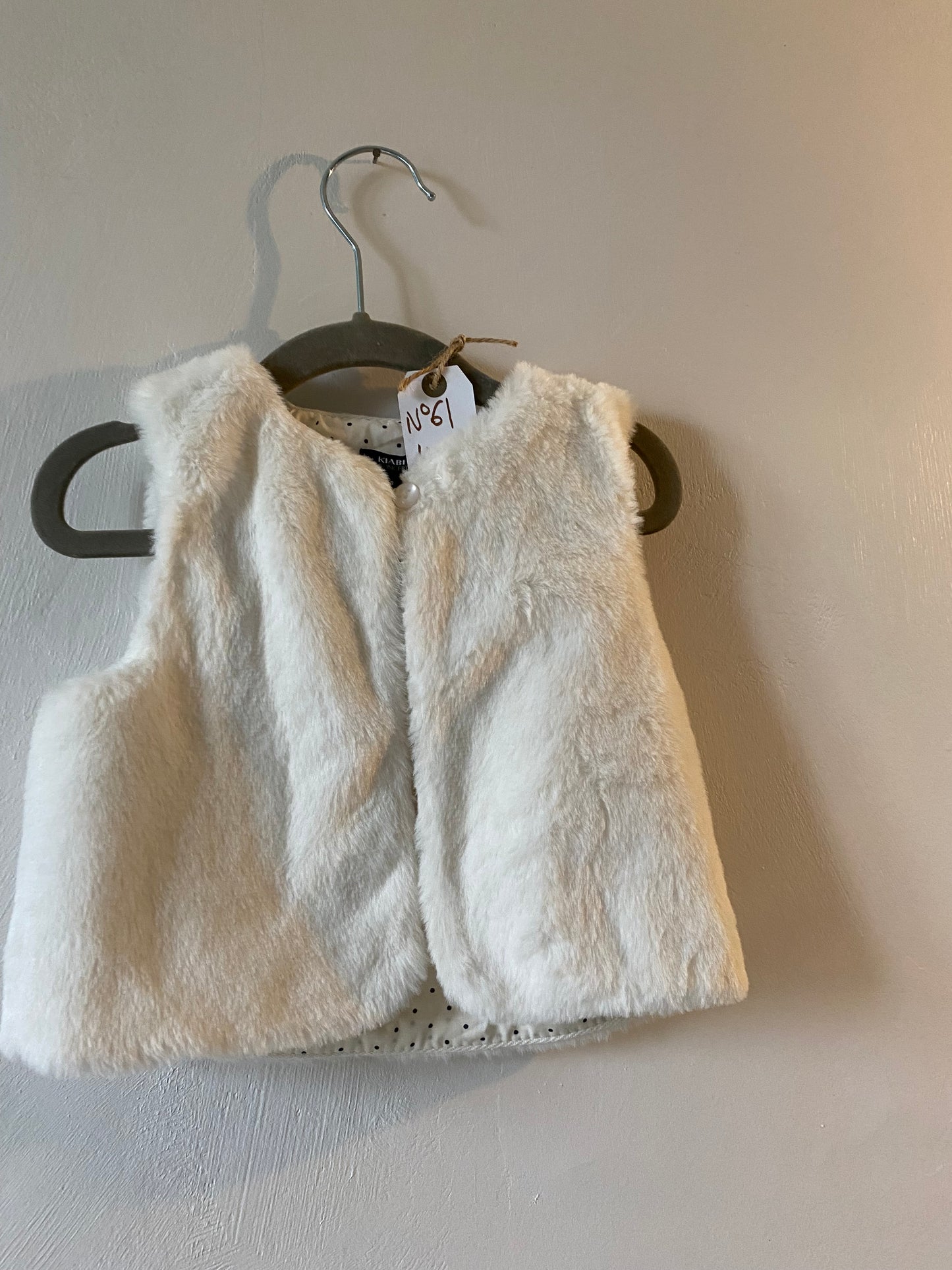 Gilet moumoute blanc bébé – 18 mois – Kiabi
