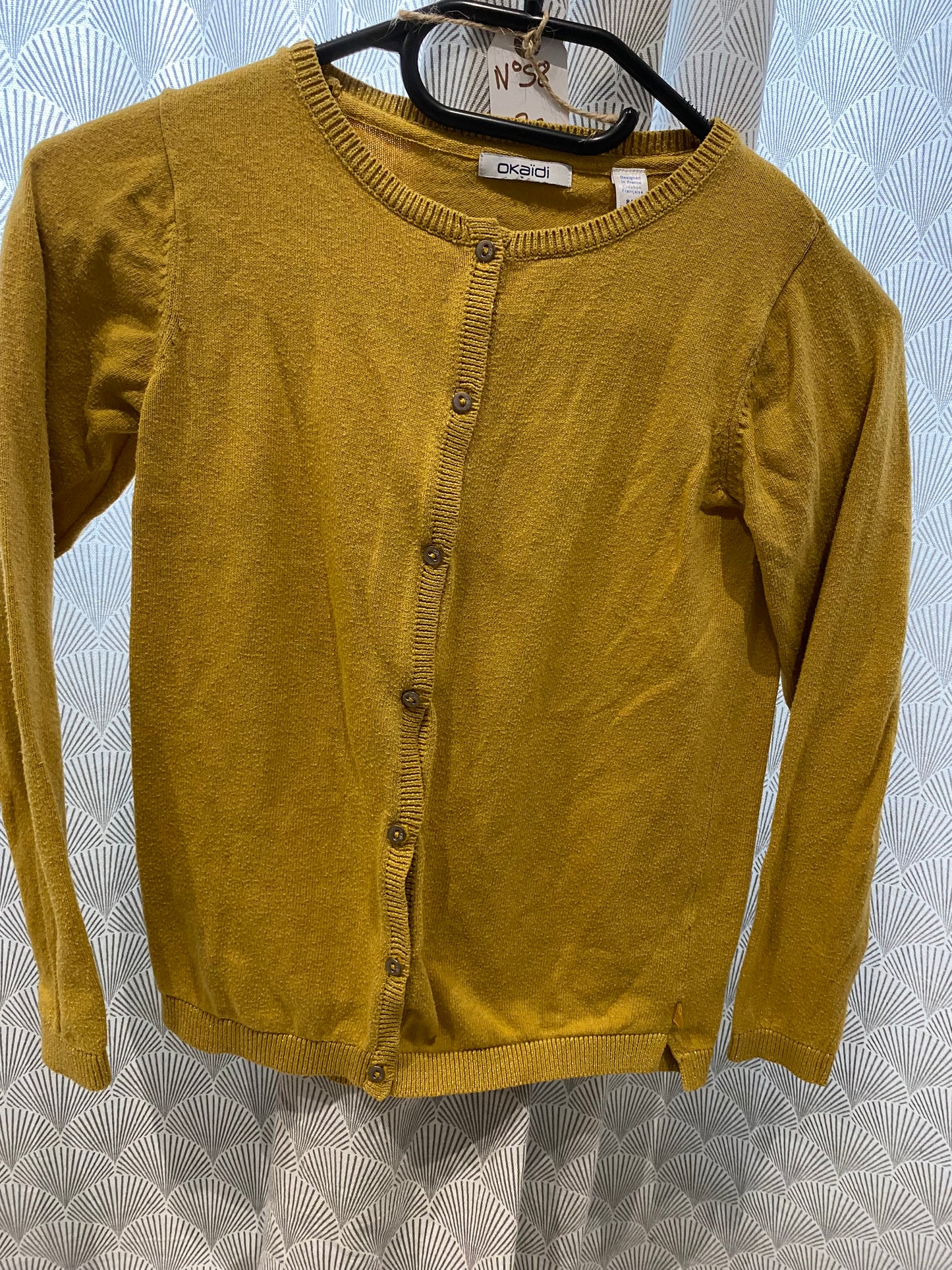 Gilet basique moutarde – 8 ans – Okaïdi