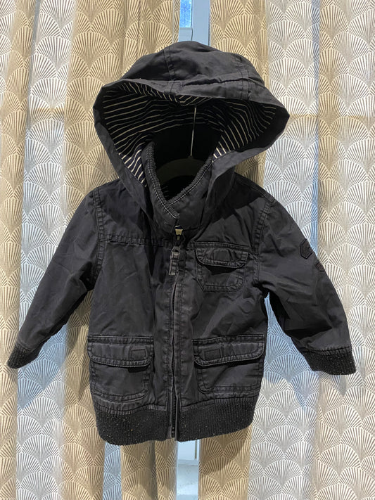🖤 Veste légère gris anthracite – Bout’chou – 12 mois