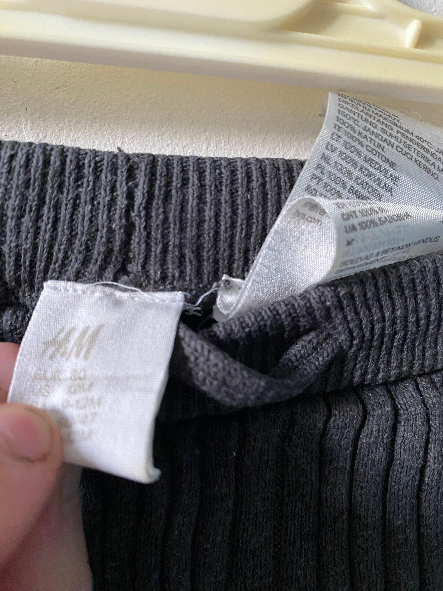 Legging en Maille Côtelée H&M - Anthracite (9-12 mois)