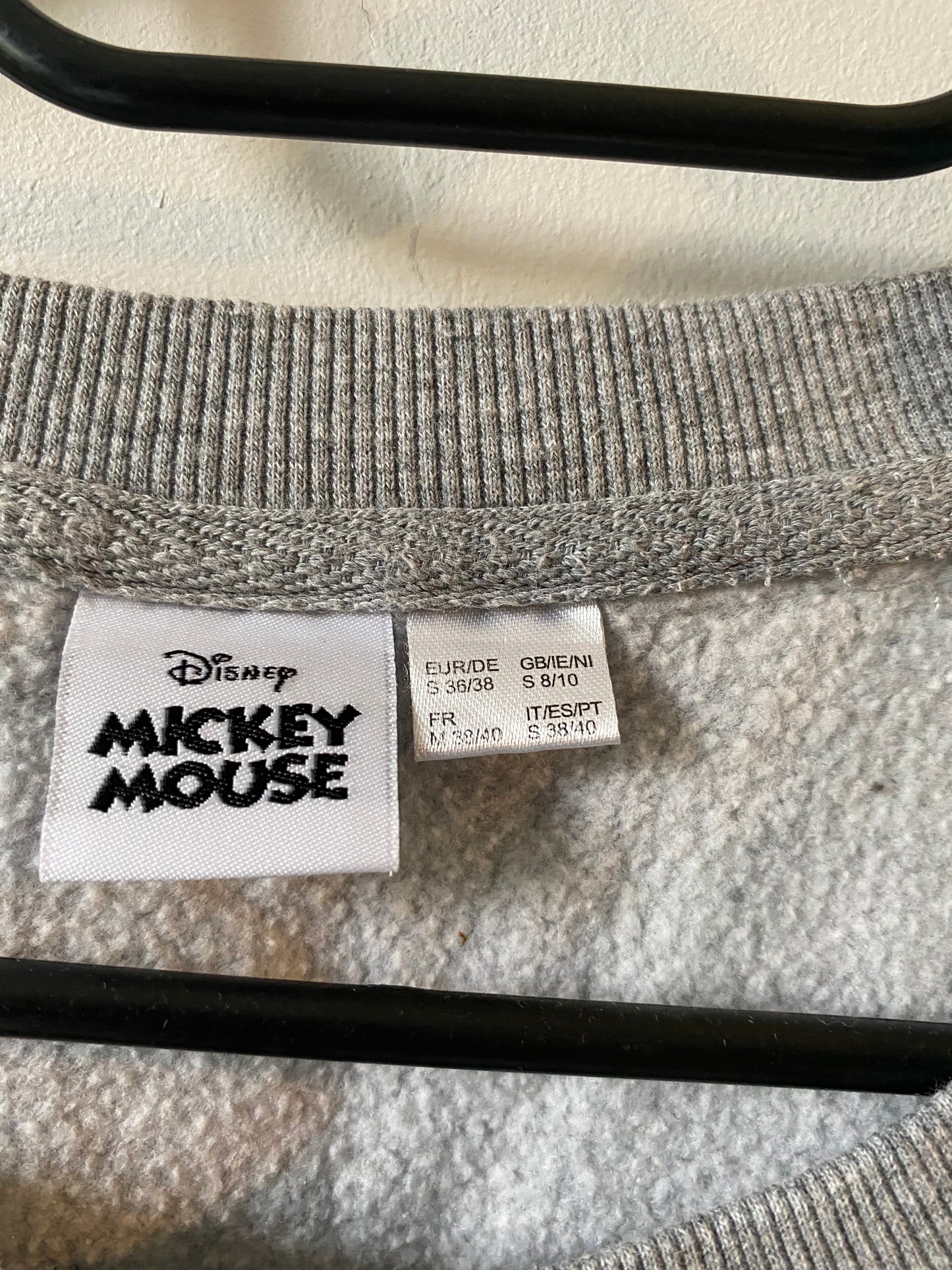 Sweat gris Mickey manches bouffantes – Taille M