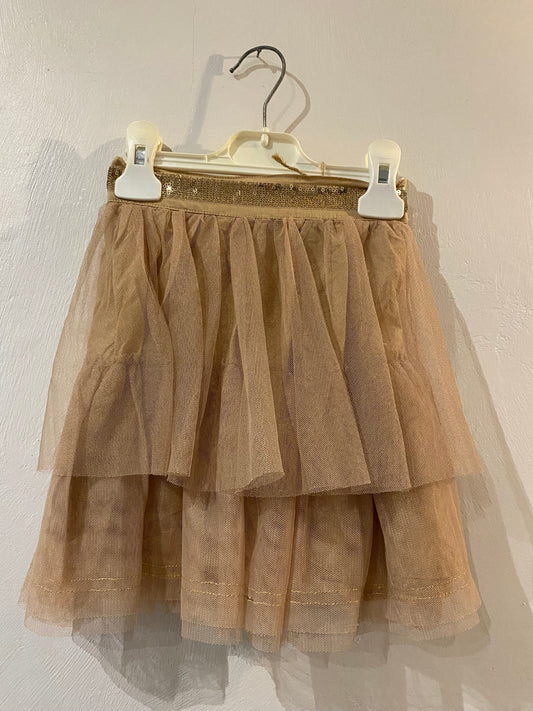 jupe effet tulle dorée – 4 ans – vertbaudet