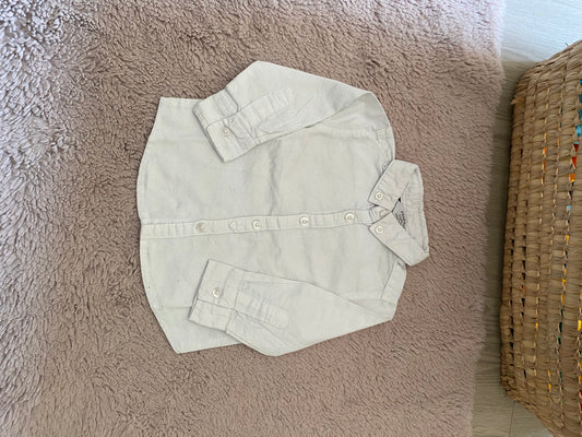 🤍 Chemise blanche épaisse – Primark – 3/6 mois
