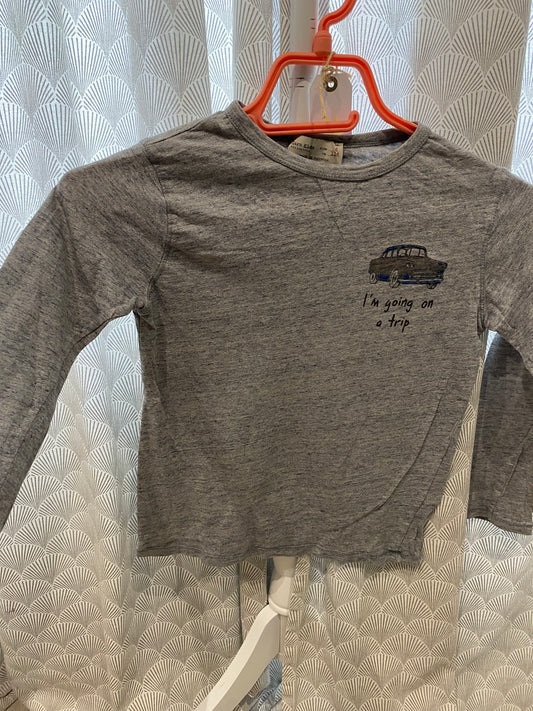 T-shirt gris manches longues basique – 6 ans – Zara