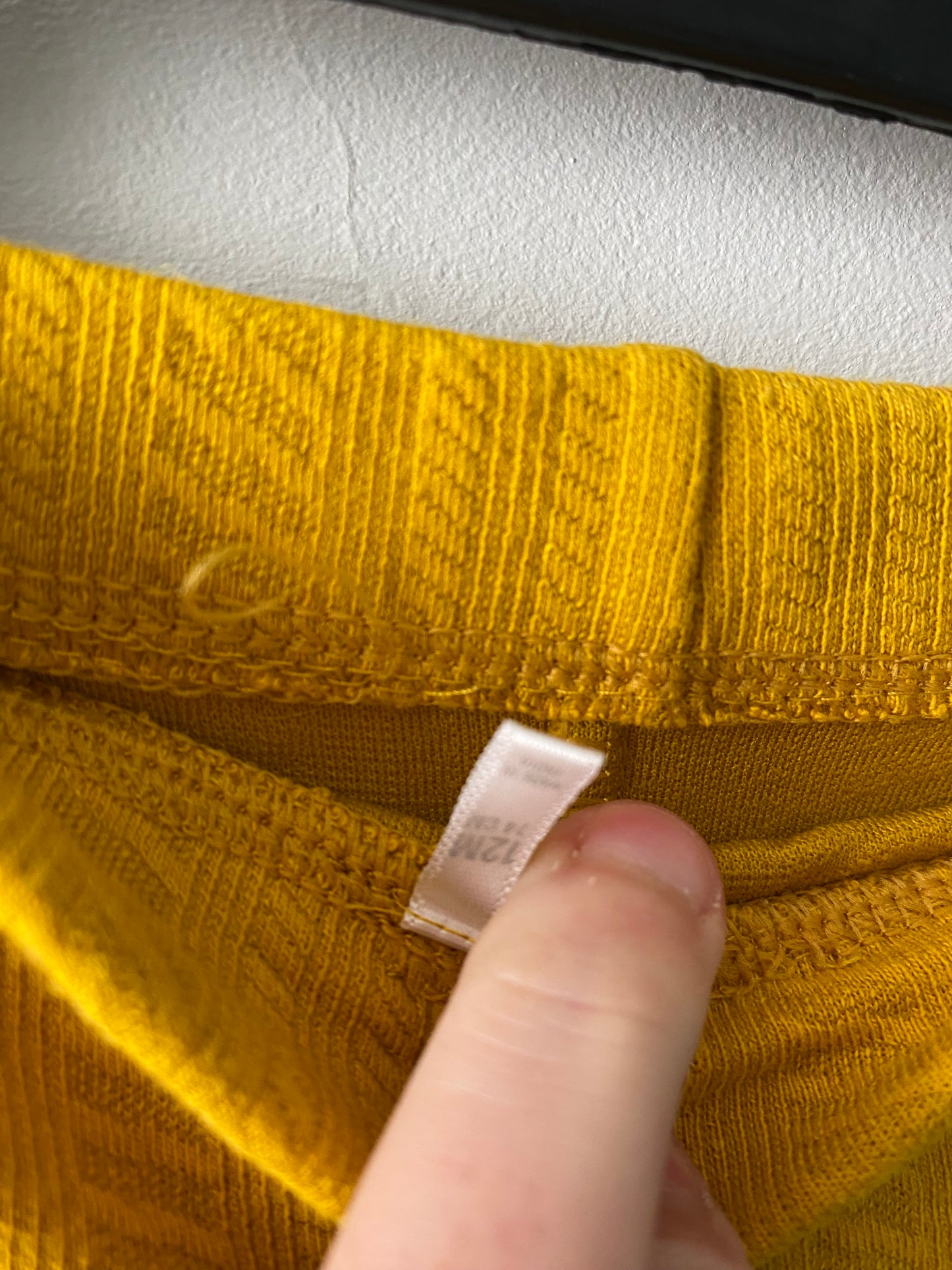 Legging bébé jaune moutarde texturé – 12 mois – Orchestra