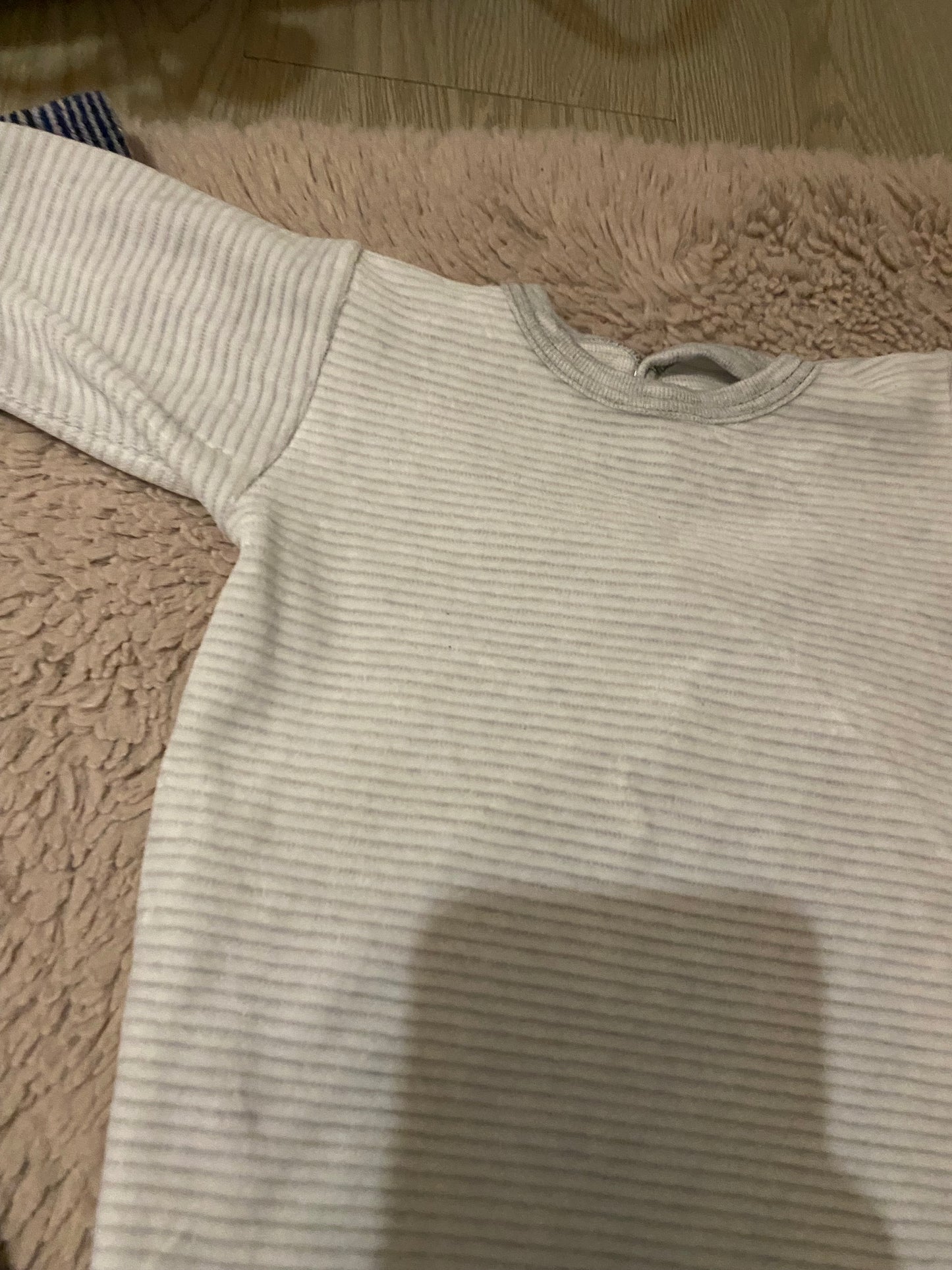 Lot 2 pyjamas velours rayés – Petit Bateau – 1 mois