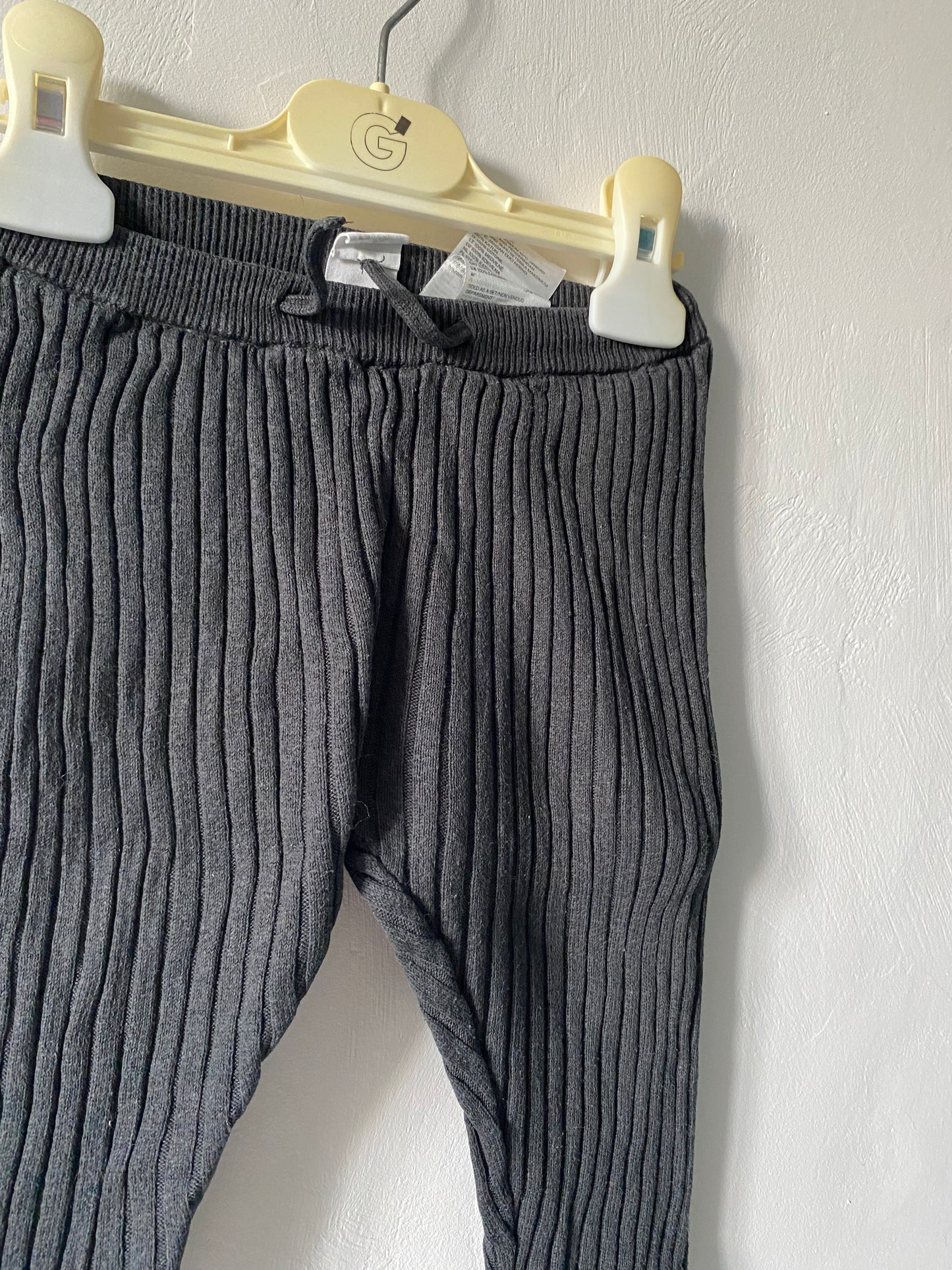 Legging en Maille Côtelée H&M - Anthracite (9-12 mois)