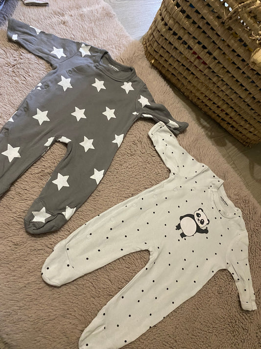 Lot 2 pyjamas légers – Vertbaudet – 1 mois