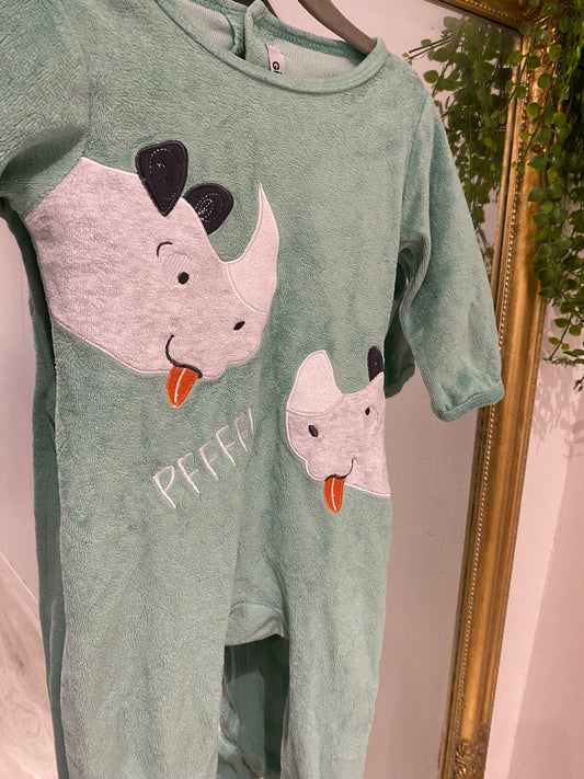 Pyjama vert 12 mois
