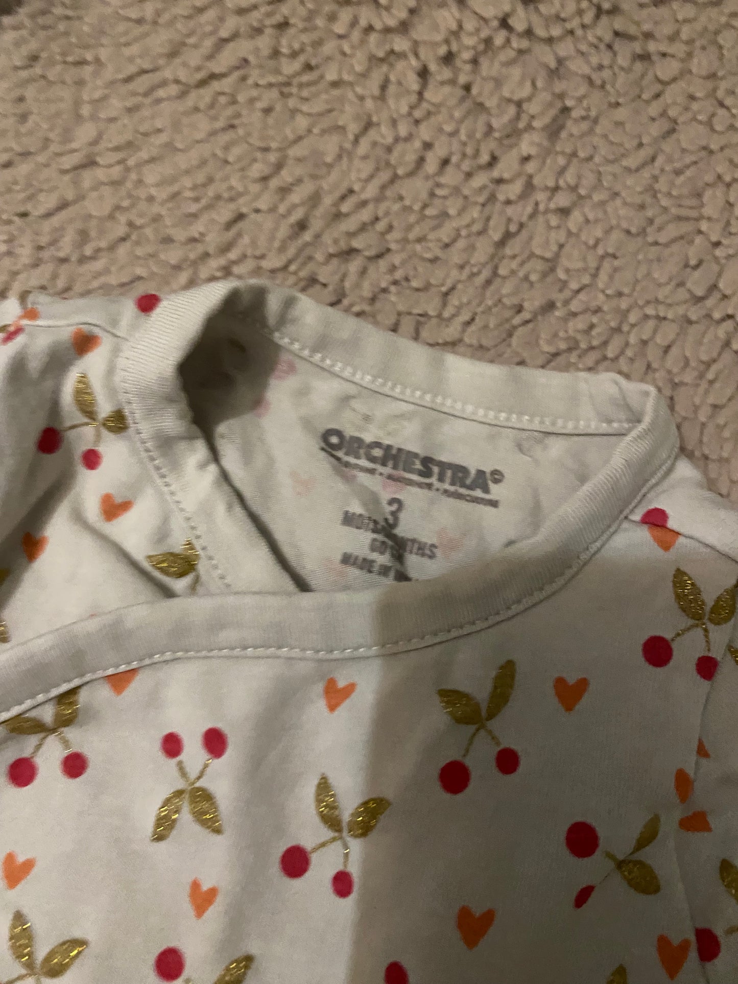 Lot 3 bodies motifs fruits – Orchestra – 3 mois