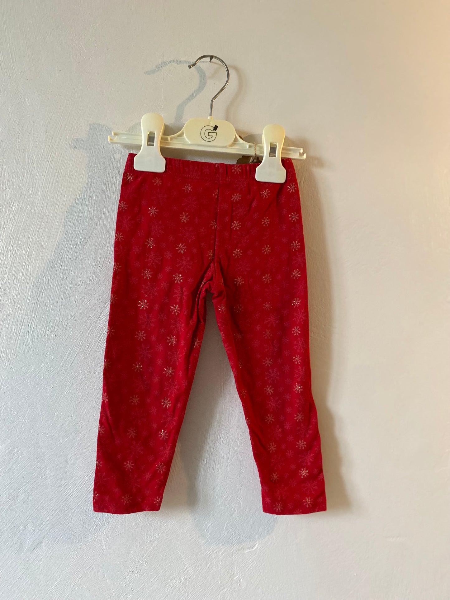 Legging bébé rouge Minnie flocons – 18/24 mois – Disney