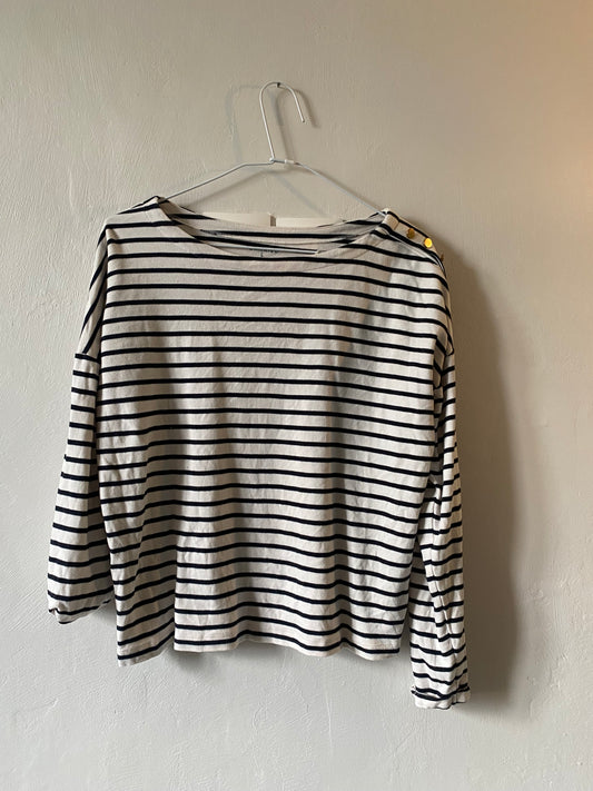 Haut marinière manches 3/4 – Boutons dorés épaules – Taille M