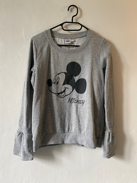 Sweat gris Mickey manches bouffantes – Taille M