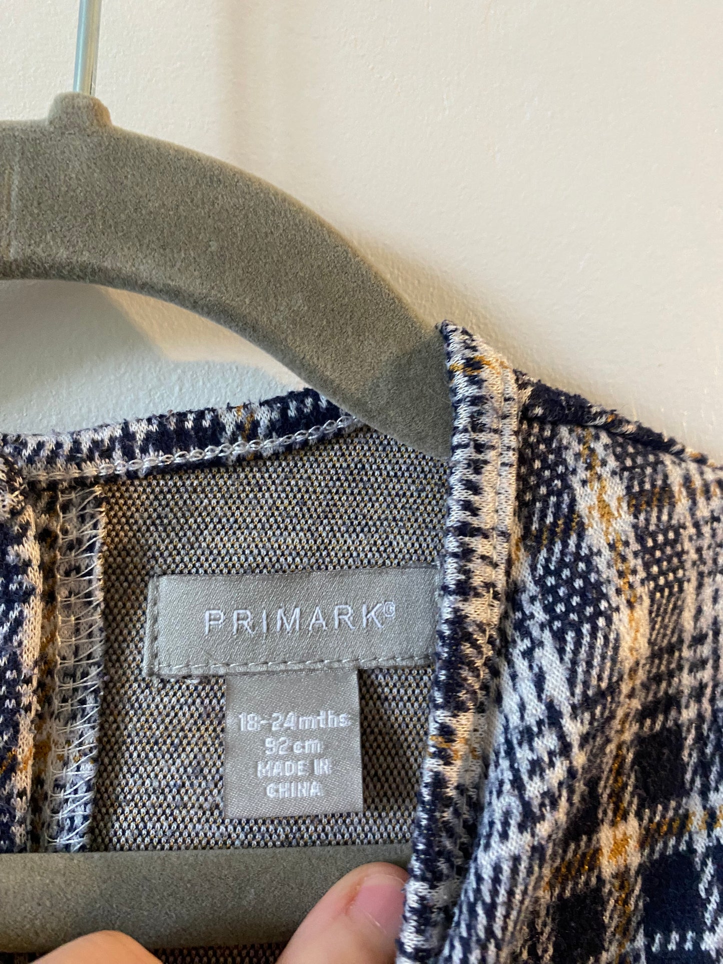 Robe bébé à carreaux style British School – 18/24 mois – Primark