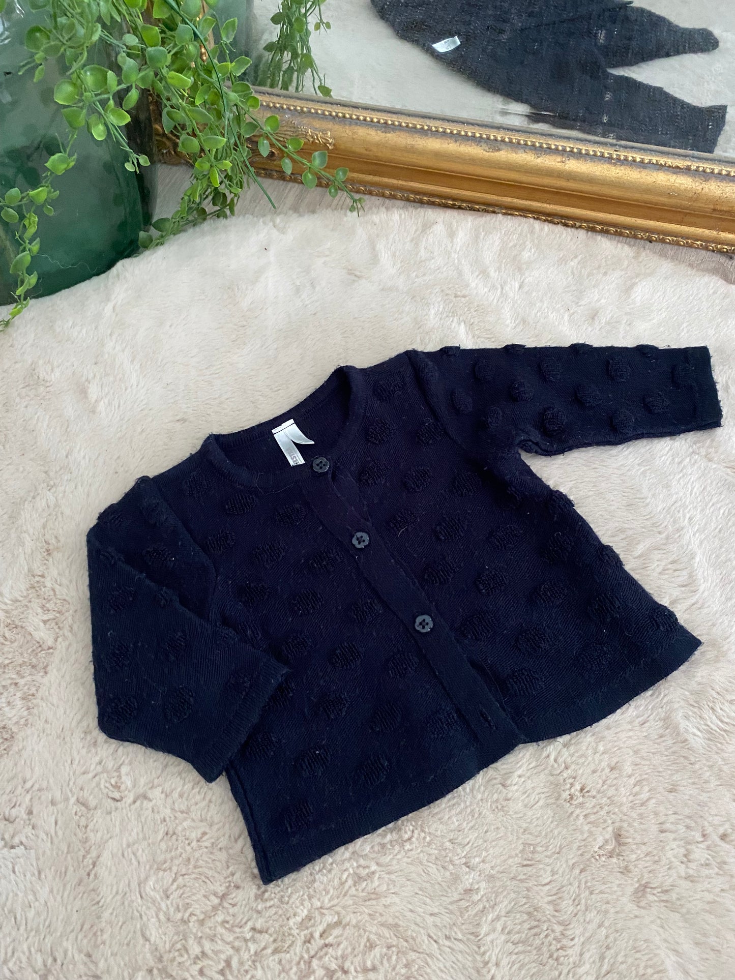 Gilet marine à effet texturé – 3 mois ORCHESTRA 💙✨