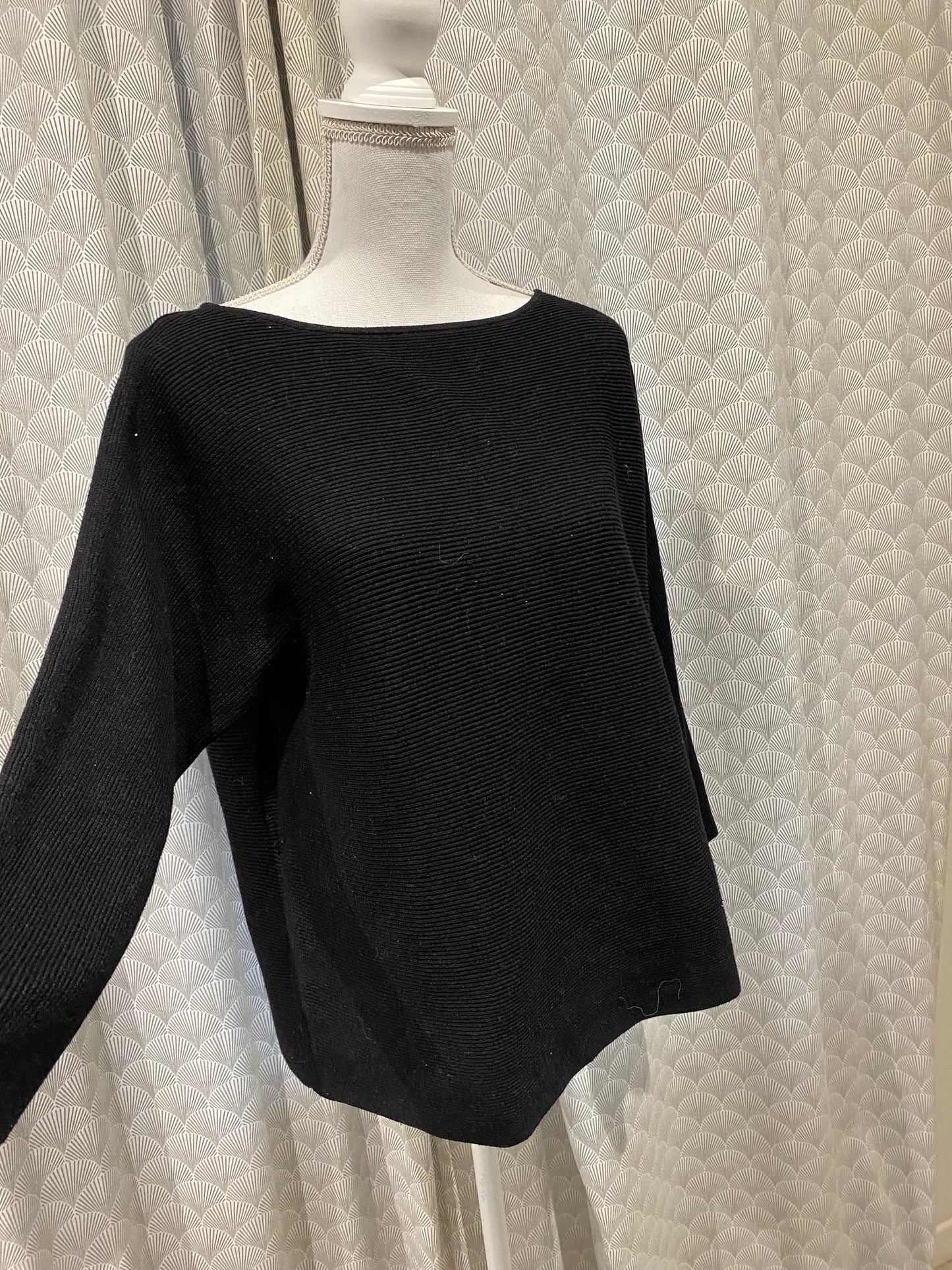 Pull noir effet texturé – H&M – M