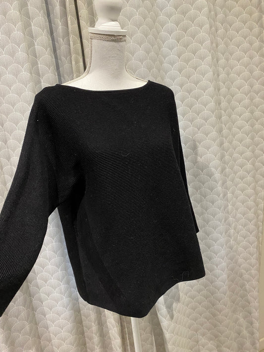 Pull noir effet texturé – H&M – M