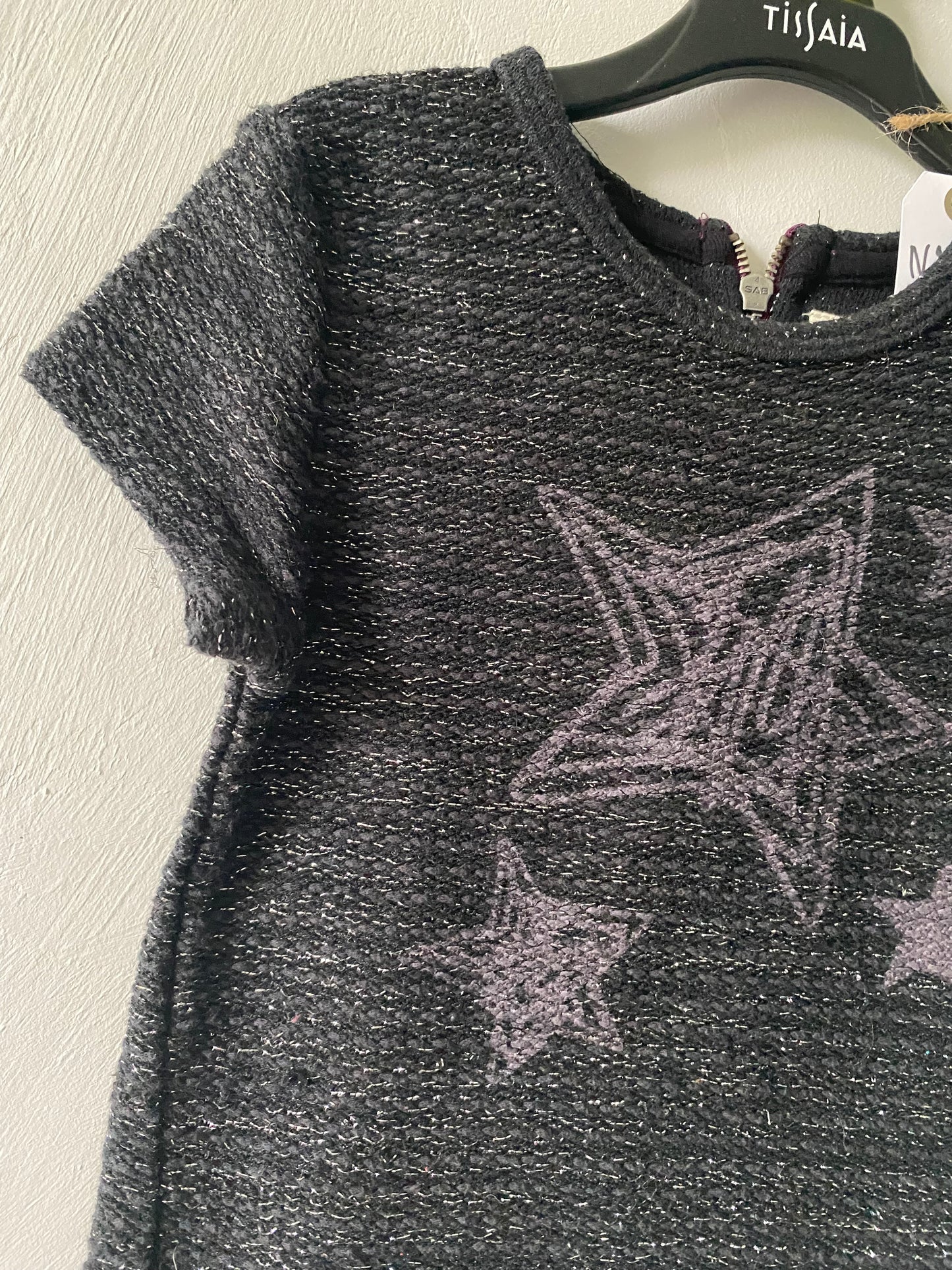 Robe / Tunique grise et noire motifs étoiles DPAM – 5 ans