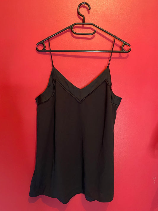 Débardeur noir effet satiné – H&M – Taille 38