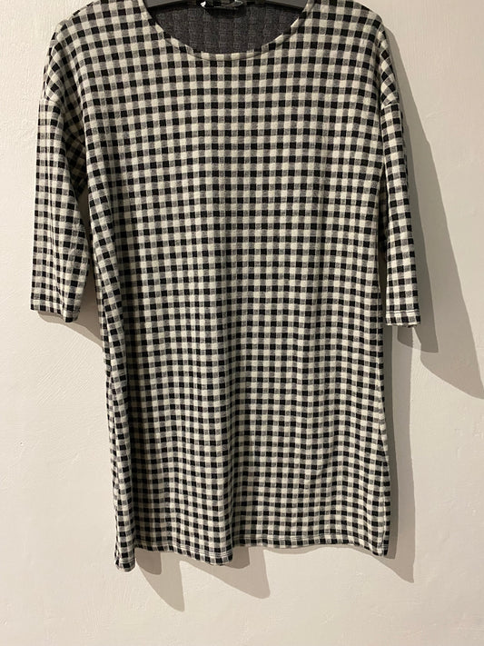 robe droite gris & blanc – Mango – taille M