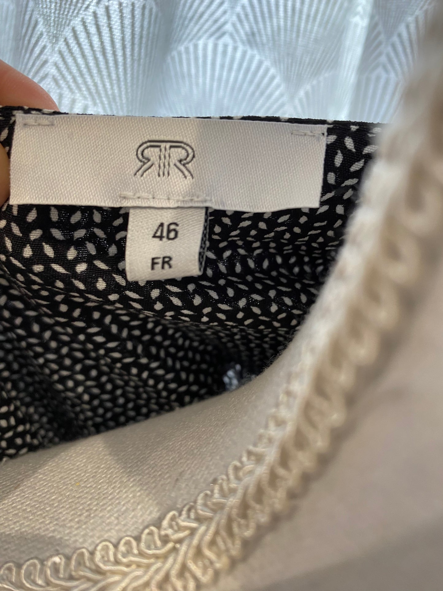Chemise noire à pois blancs – La Redoute – taille 46