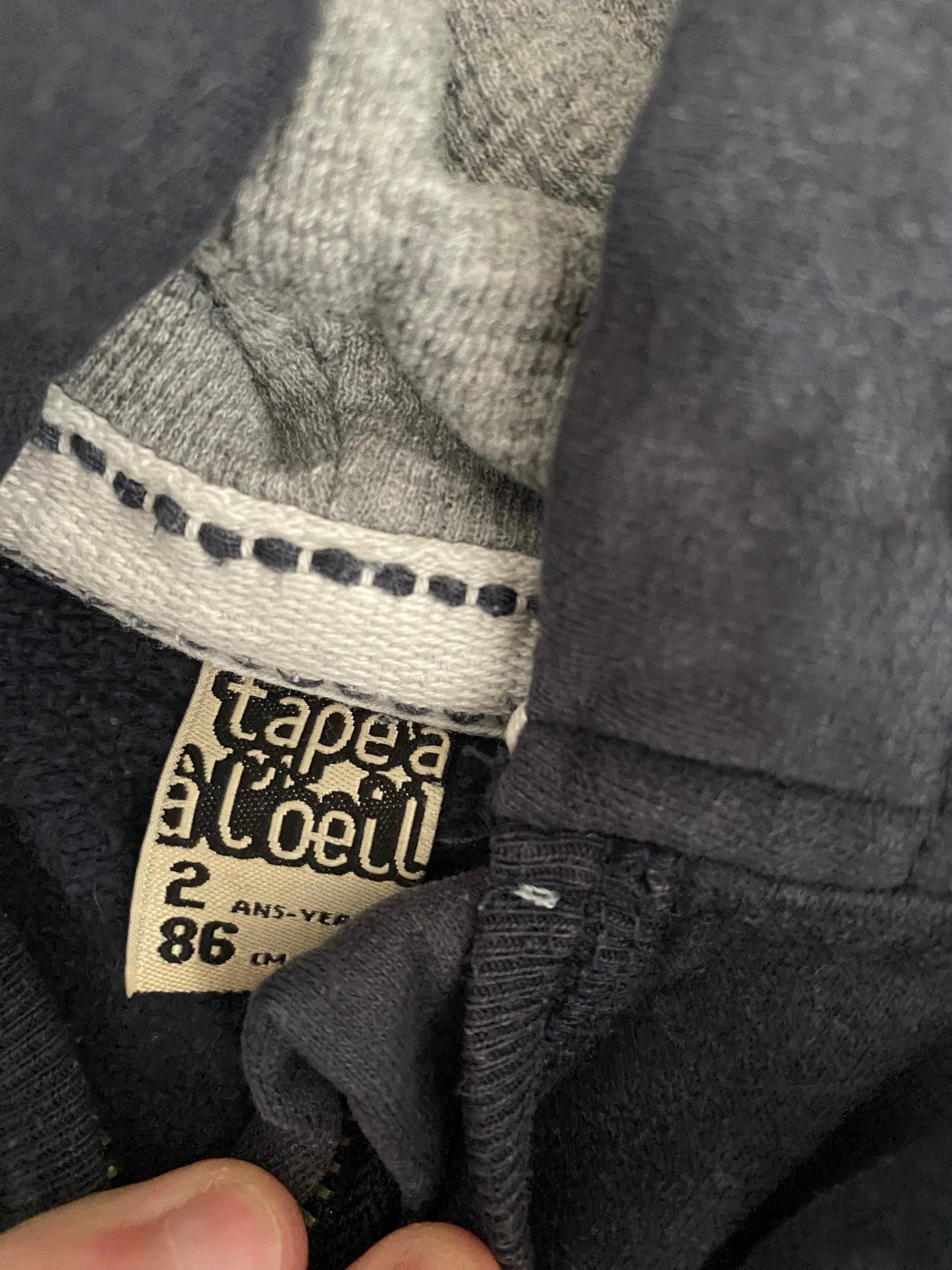 Gilet marine zippé – 2 ans – Tape à l’œil