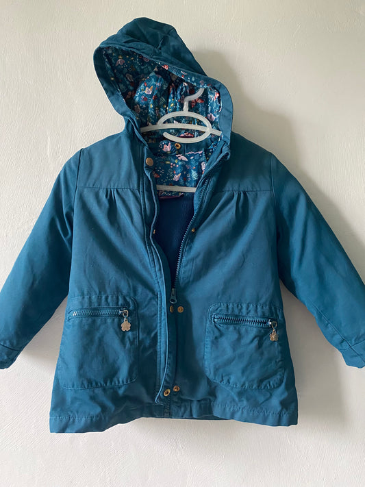 Manteau bleu canard doublé polaire Sergent Major – 5 ans