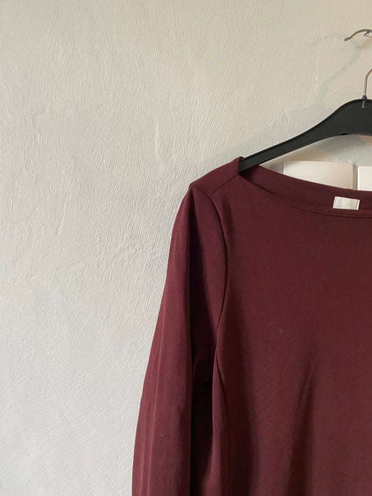 Robe bordeaux manches longues – M – H&M