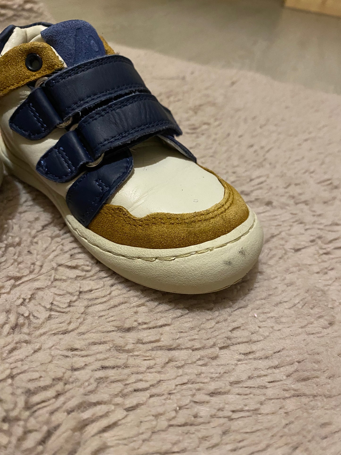 Baskets jaune et bleu à scratch – Vertbaudet | Taille 24