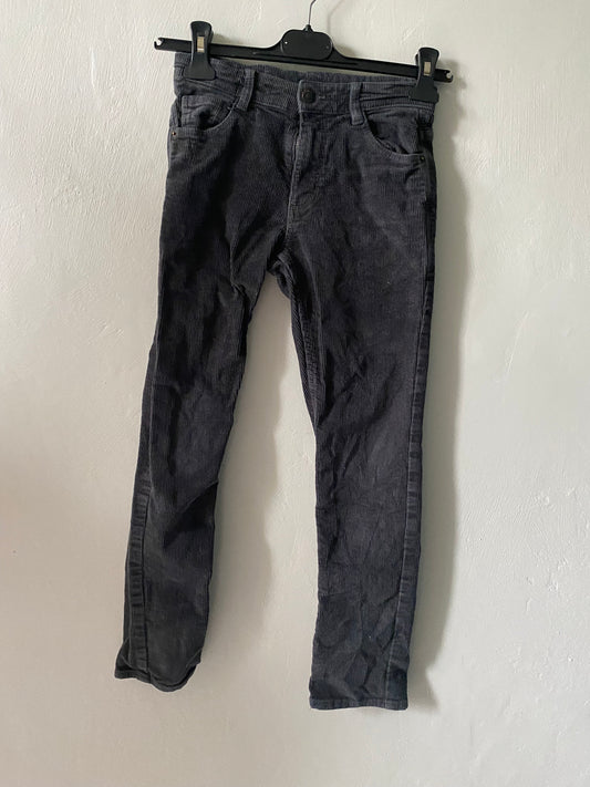 Pantalon velours côtelé gris Kiabi – Taille 10 ans