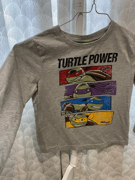 T-shirt gris manches longues Tortue Ninja – 6 ans – Nickelodeon