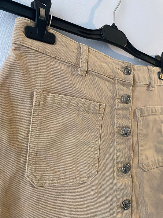jupe beige – boutons devant – taille 36 – denim & co
