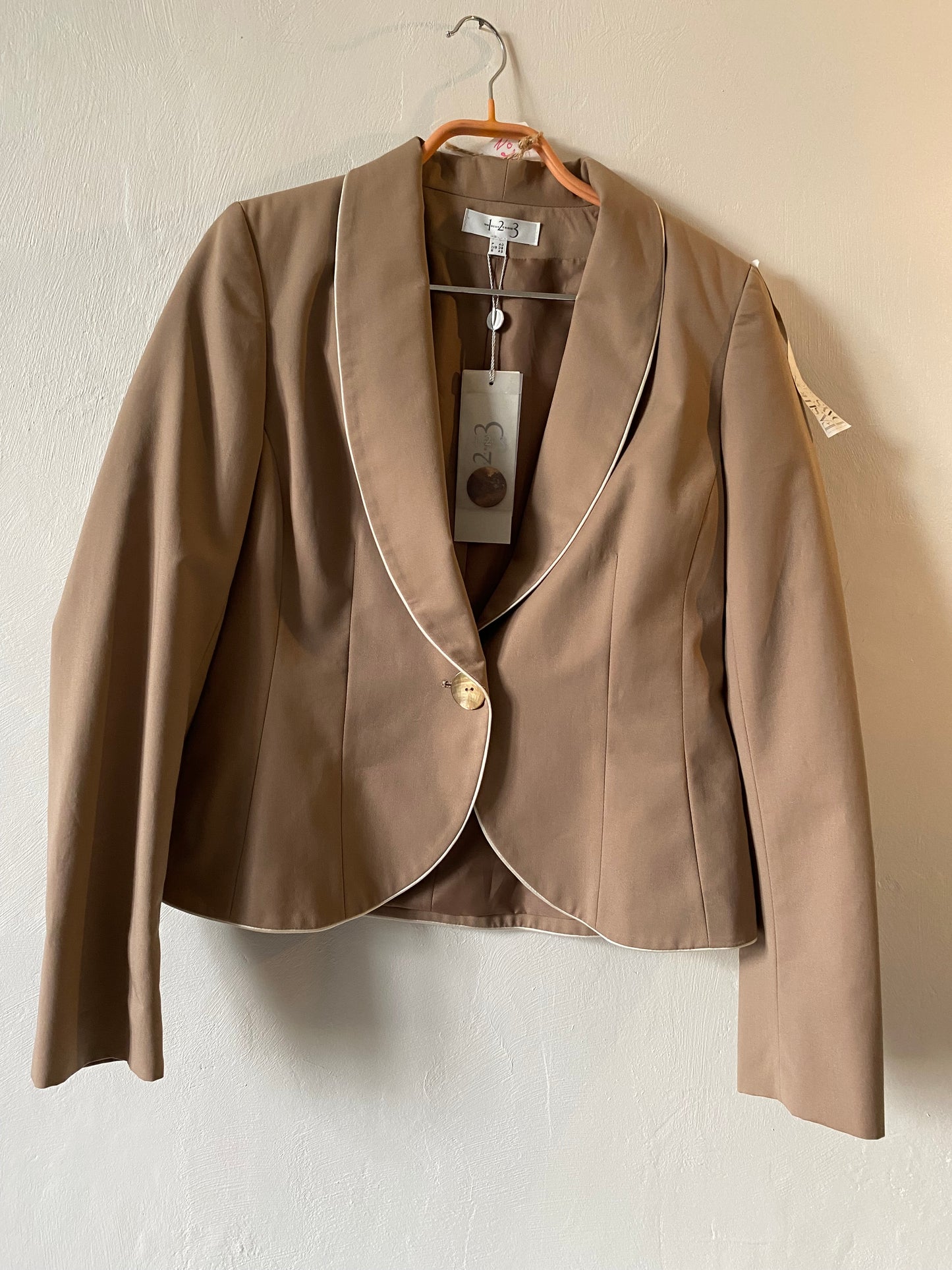 Blazer beige et blanc – 1.2.3 – Neuf avec étiquettes