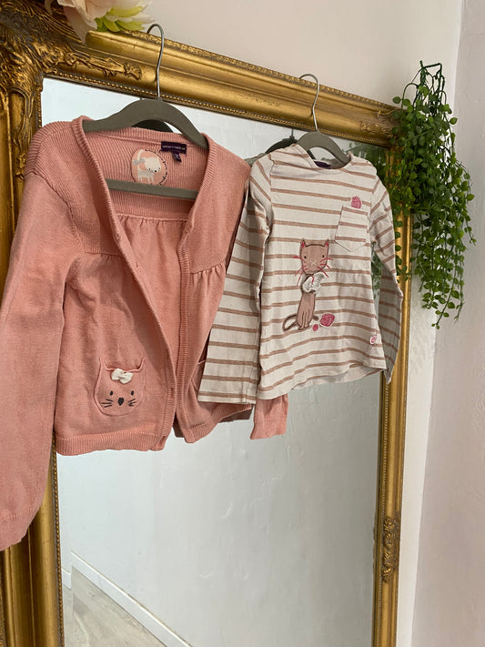 Ensemble rose chat 4 ans