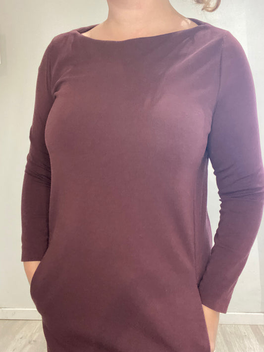 Robe bordeaux droite