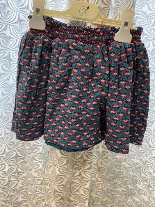 Jupe bleu canard à fleurs – 5 ans – Sergent Major