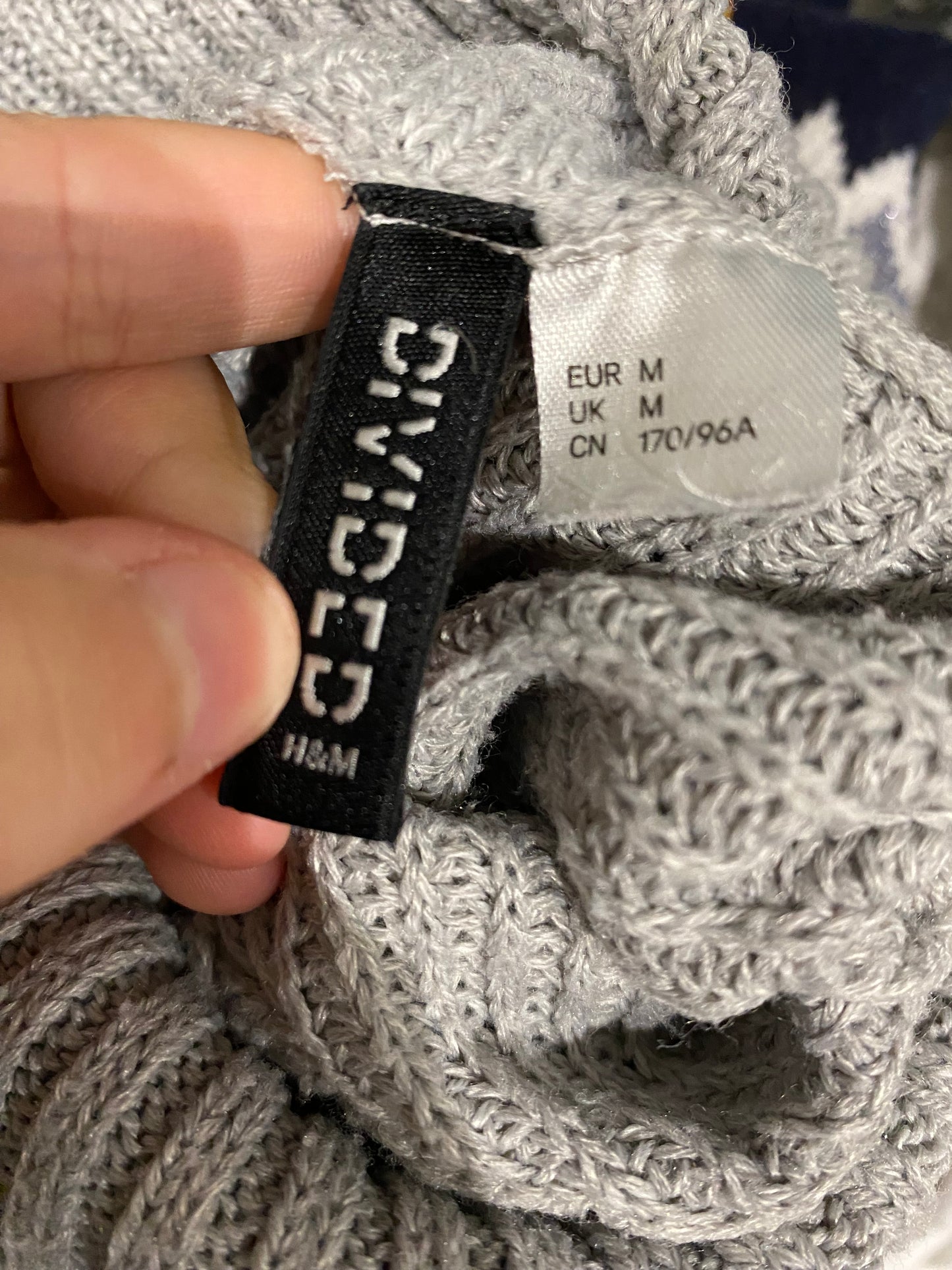 Robe grise clair effet laine – H&M – T.M