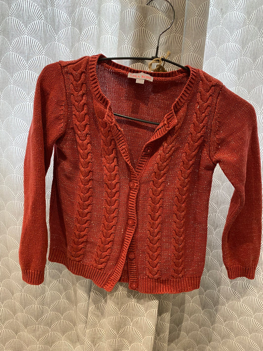 Gilet rose à paillettes – 6 ans – Lisa Rose