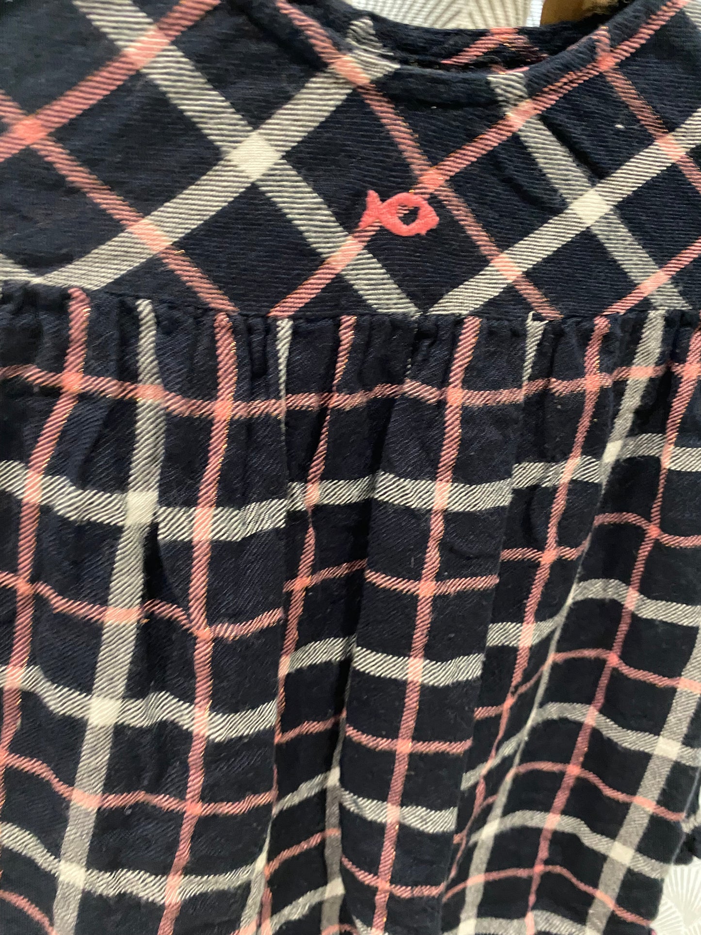 Blouse marine à traits rose et blanc – 5 ans – Un Week-end à la Mer