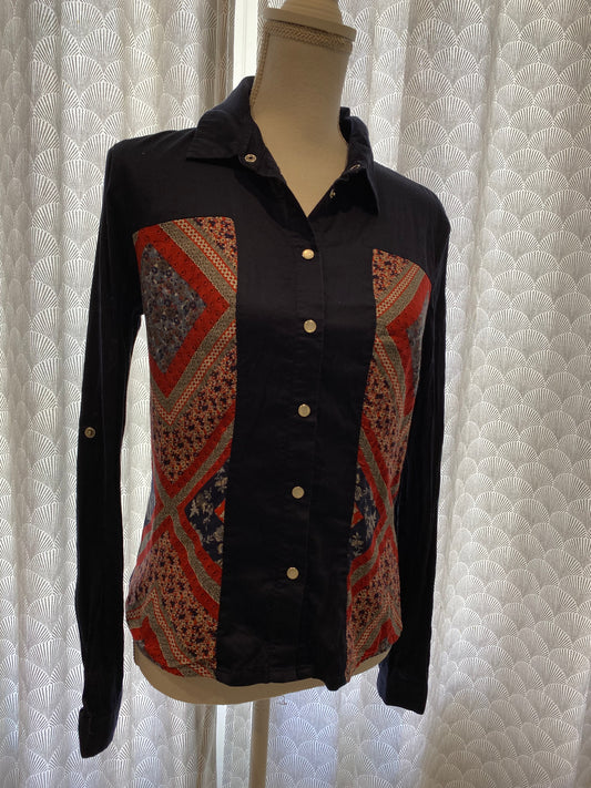 Chemise cintrée à boutons pression – Naf Naf – 38/40