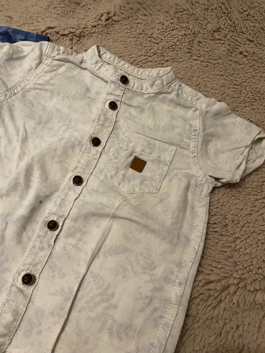 👔 Lot 2 chemises manches courtes bébé – 24 mois – Lee Cooper + Gémo – Très bon état