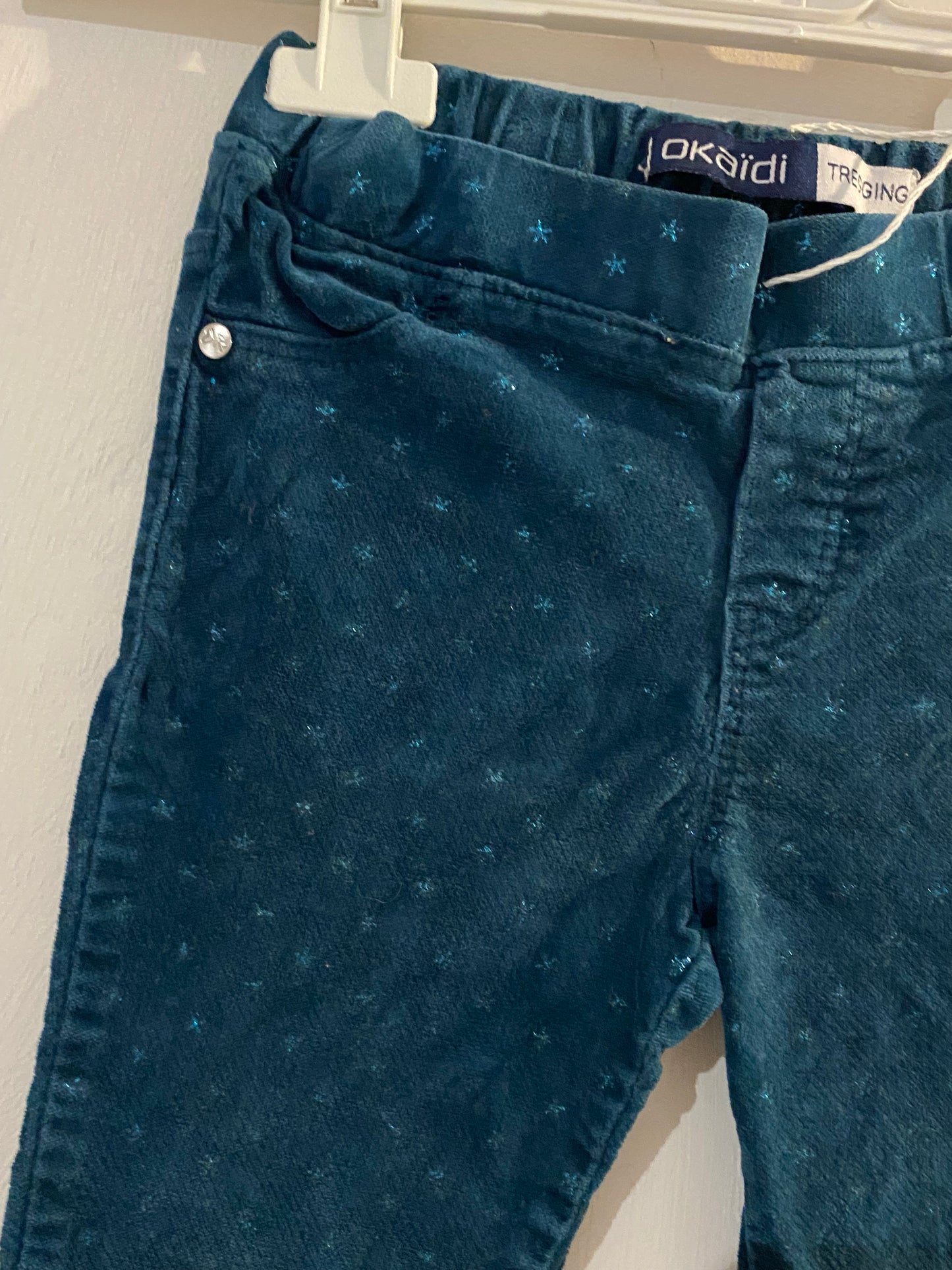 Pantalon tregging bleu canard enfant – 5 ans – Okaïdi