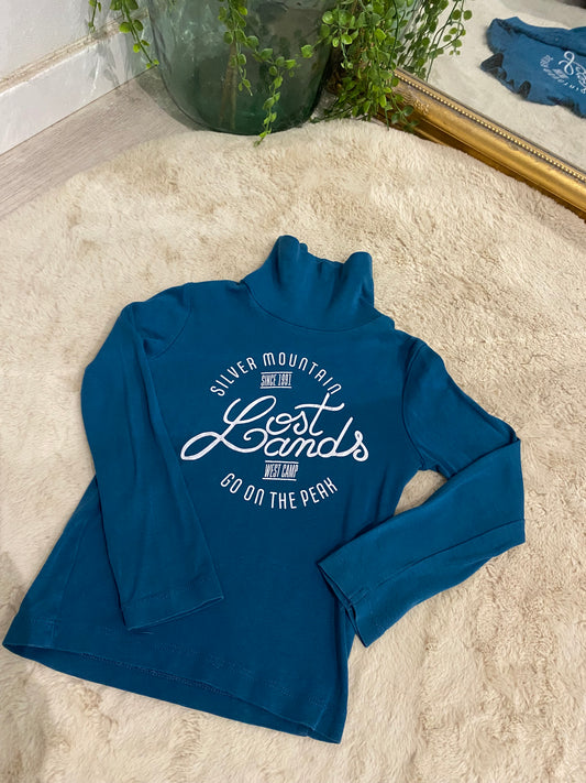 Col roulé bleu canard Gémo 5 ans